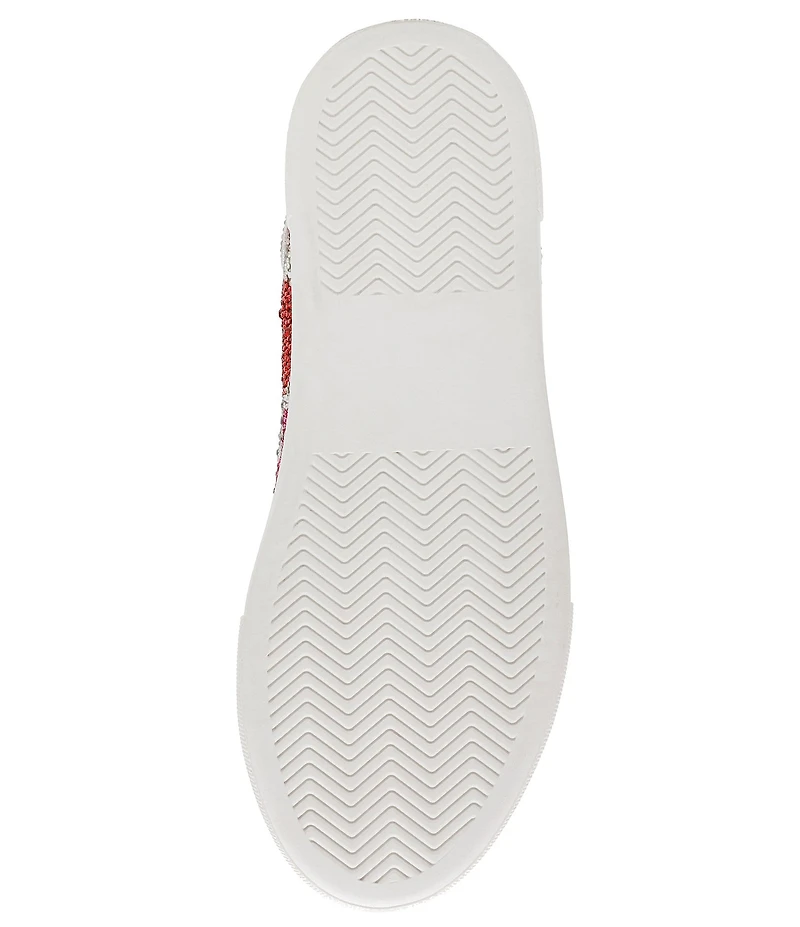 Blue by Betsey Johnson Sidny Heart Print Rhinestone Platform Sneakers