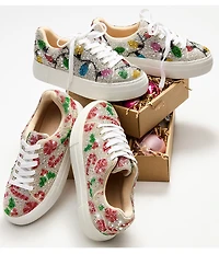 Blue by Betsey Johnson Sidny Holiday Lights Print Rhinestone Platform Sneakers