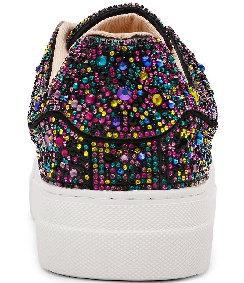 Blue by Betsey Johnson Sidny Multi Rhinestone Platform Sneakers