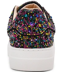 Blue by Betsey Johnson Sidny Multi Rhinestone Platform Sneakers