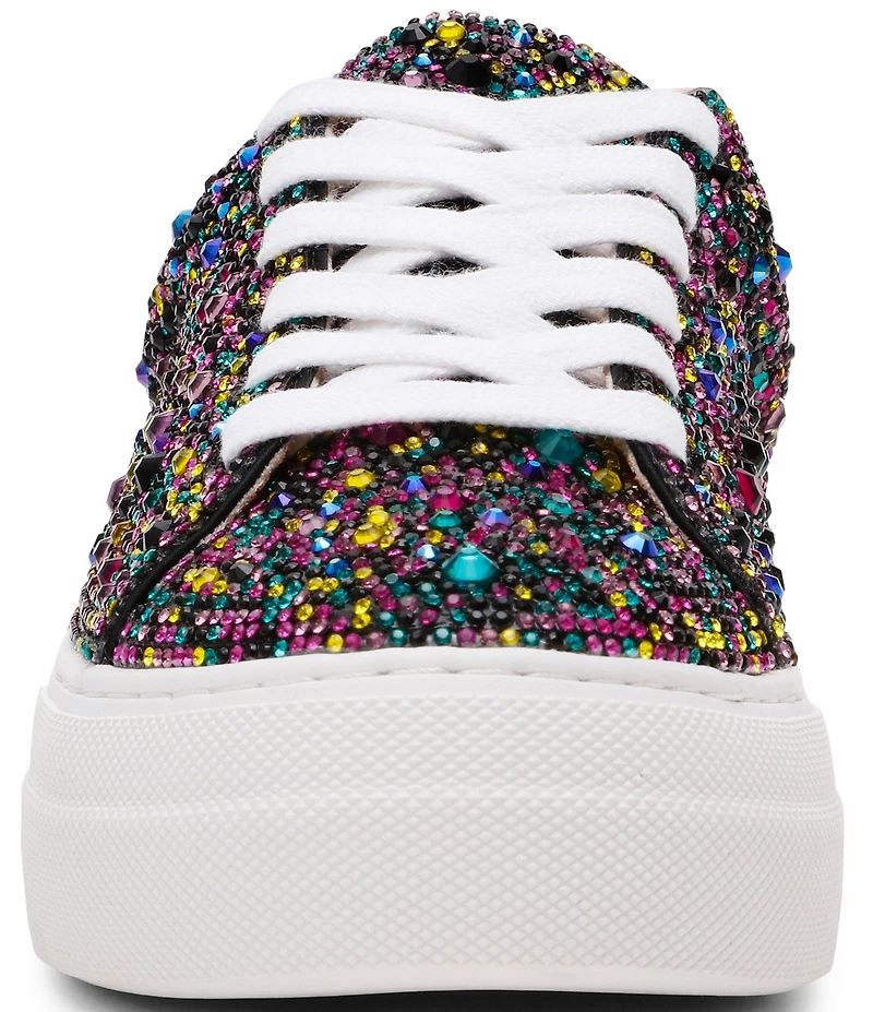 Blue by Betsey Johnson Sidny Multi Rhinestone Platform Sneakers