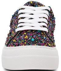 Blue by Betsey Johnson Sidny Multi Rhinestone Platform Sneakers