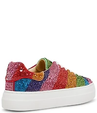 Blue by Betsey Johnson Sidny Rainbow Rhinestone Platform Sneakers