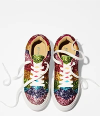 Blue by Betsey Johnson Sidny Rainbow Rhinestone Platform Sneakers
