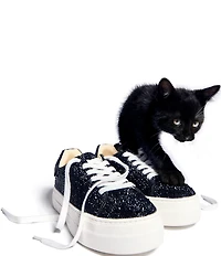 Blue by Betsey Johnson Sidny Rhinestone Embellished Family Matching Platform Lace Up Sneakers
