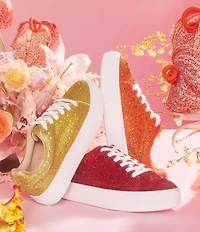 Blue by Betsey Johnson Sidny Rhinestone Embellished Family Matching Platform Lace Up Sneakers