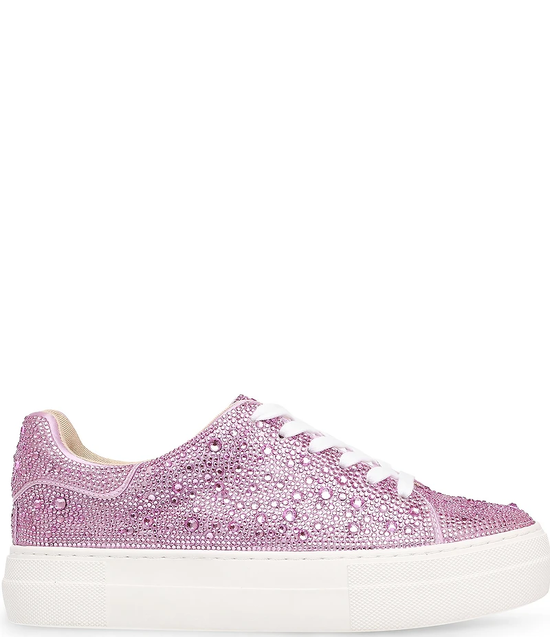 Blue by Betsey Johnson Sidny Rhinestone Embellished Family Matching Platform Lace Up Sneakers