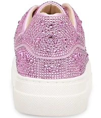 Blue by Betsey Johnson Sidny Rhinestone Embellished Family Matching Platform Lace Up Sneakers