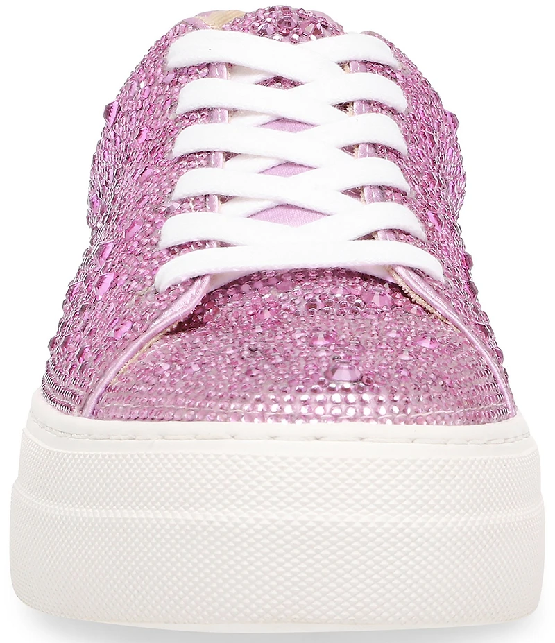 Blue by Betsey Johnson Sidny Rhinestone Embellished Family Matching Platform Lace Up Sneakers