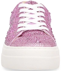 Blue by Betsey Johnson Sidny Rhinestone Embellished Family Matching Platform Lace Up Sneakers