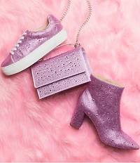 Blue by Betsey Johnson Sidny Rhinestone Embellished Family Matching Platform Lace Up Sneakers