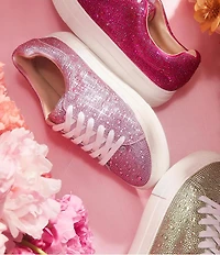 Blue by Betsey Johnson Sidny Rhinestone Embellished Family Matching Platform Lace Up Sneakers