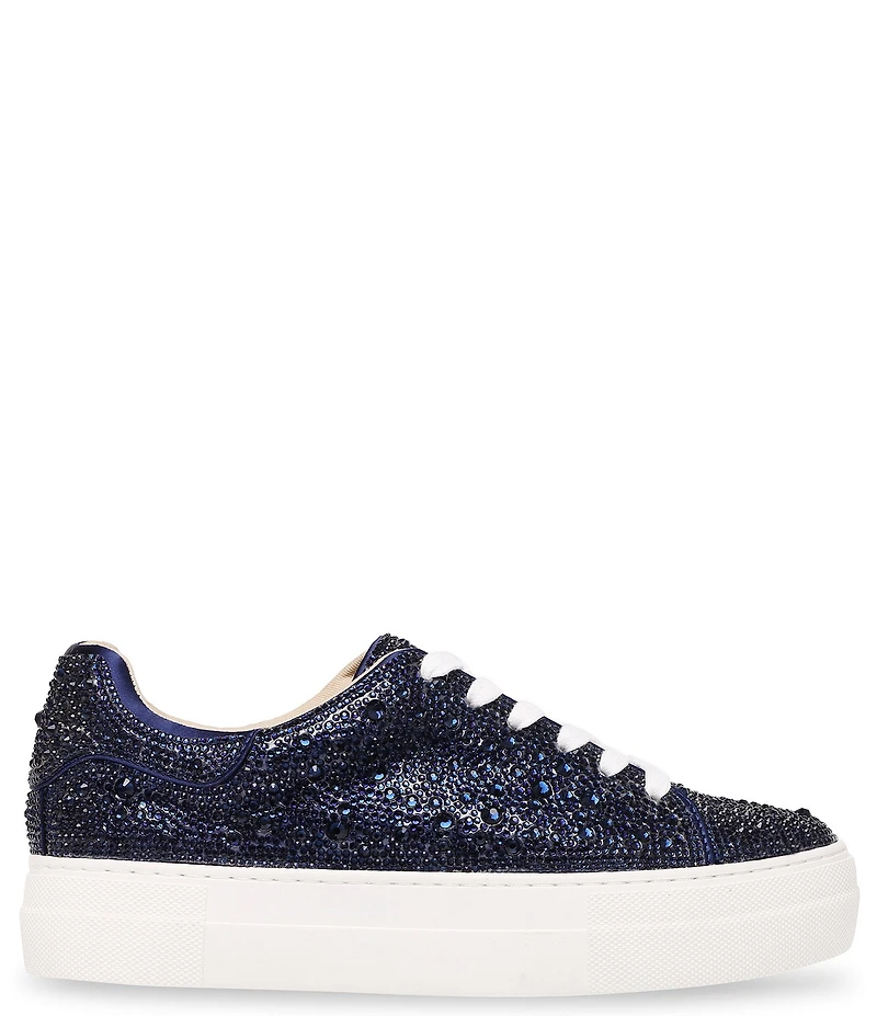 Blue by Betsey Johnson Sidny Rhinestone Embellished Family Matching Platform Lace Up Sneakers