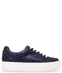 Blue by Betsey Johnson Sidny Rhinestone Embellished Family Matching Platform Lace Up Sneakers