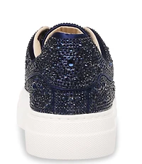 Blue by Betsey Johnson Sidny Rhinestone Embellished Family Matching Platform Lace Up Sneakers