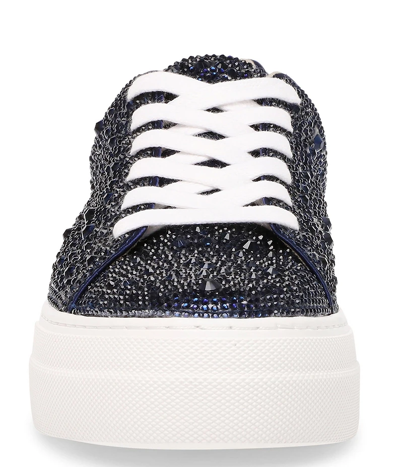 Blue by Betsey Johnson Sidny Rhinestone Embellished Family Matching Platform Lace Up Sneakers