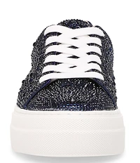 Blue by Betsey Johnson Sidny Rhinestone Embellished Family Matching Platform Lace Up Sneakers