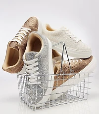 Blue by Betsey Johnson Sidny Rhinestone Embellished Family Matching Platform Lace Up Sneakers