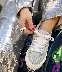 Blue by Betsey Johnson Sidny Rhinestone Embellished Family Matching Platform Lace Up Sneakers