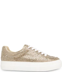 Blue by Betsey Johnson Sidny Rhinestone Embellished Family Matching Platform Lace Up Sneakers