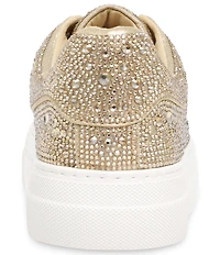 Blue by Betsey Johnson Sidny Rhinestone Embellished Family Matching Platform Lace Up Sneakers