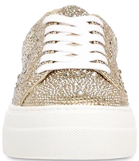 Blue by Betsey Johnson Sidny Rhinestone Embellished Family Matching Platform Lace Up Sneakers