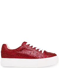 Blue by Betsey Johnson Sidny Rhinestone Embellished Family Matching Platform Lace Up Sneakers