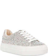 Blue by Betsey Johnson Sidny Rhinestone Embellished Family Matching Platform Lace Up Sneakers