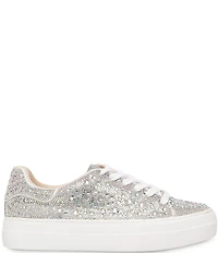 Blue by Betsey Johnson Sidny Rhinestone Embellished Family Matching Platform Lace Up Sneakers