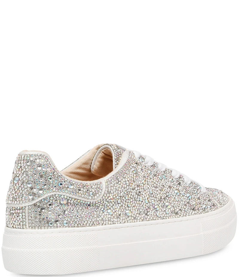 Blue by Betsey Johnson Sidny Rhinestone Embellished Family Matching Platform Lace Up Sneakers