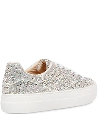 Blue by Betsey Johnson Sidny Rhinestone Embellished Family Matching Platform Lace Up Sneakers