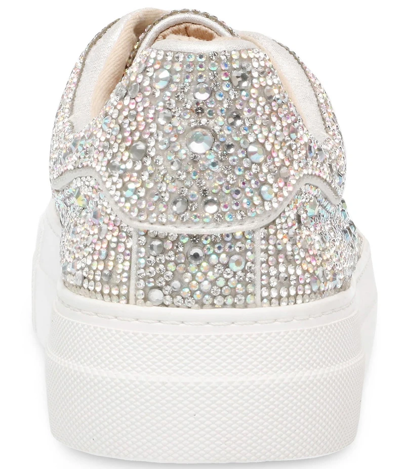 Blue by Betsey Johnson Sidny Rhinestone Embellished Family Matching Platform Lace Up Sneakers