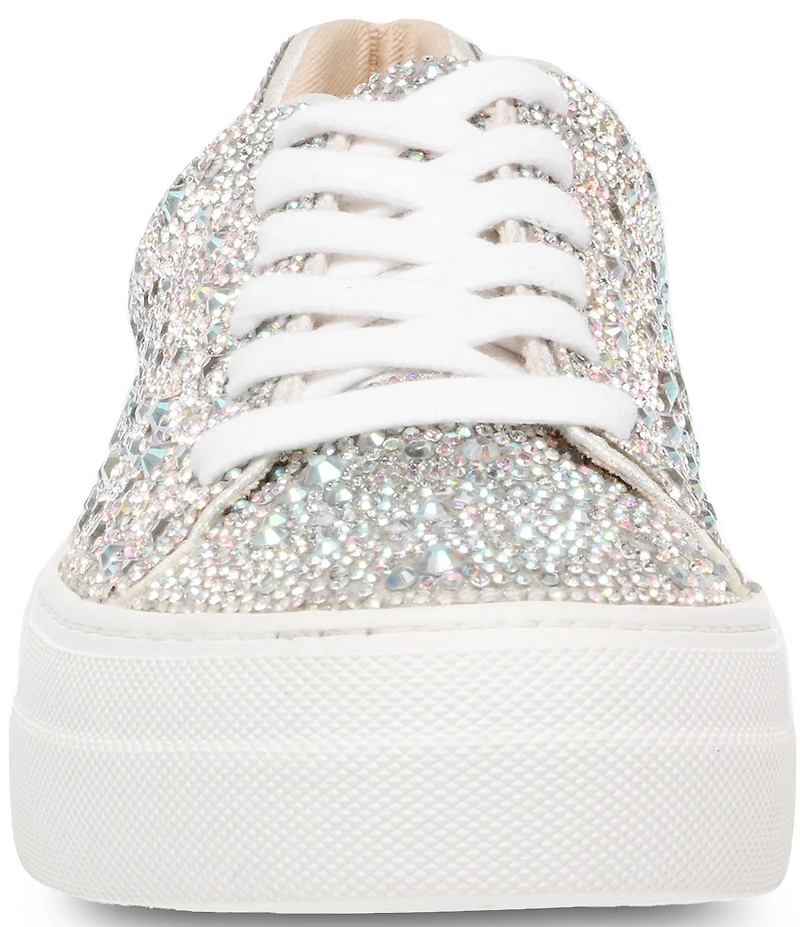 Blue by Betsey Johnson Sidny Rhinestone Embellished Family Matching Platform Lace Up Sneakers