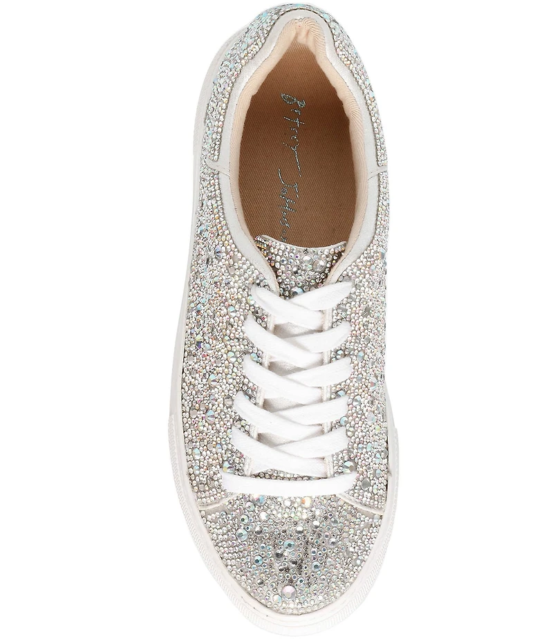 Blue by Betsey Johnson Sidny Rhinestone Embellished Family Matching Platform Lace Up Sneakers