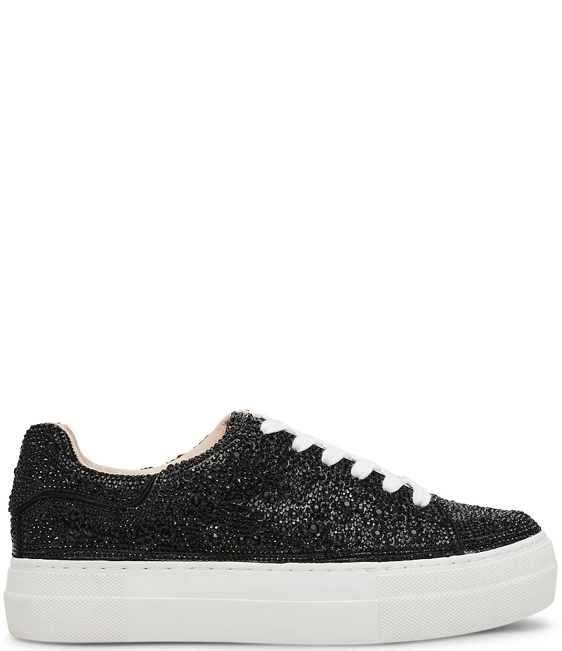 Blue by Betsey Johnson Sidny Rhinestone Embellished Family Matching Platform Lace Up Sneakers