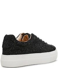 Blue by Betsey Johnson Sidny Rhinestone Embellished Family Matching Platform Lace Up Sneakers