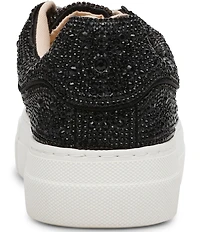Blue by Betsey Johnson Sidny Rhinestone Embellished Family Matching Platform Lace Up Sneakers