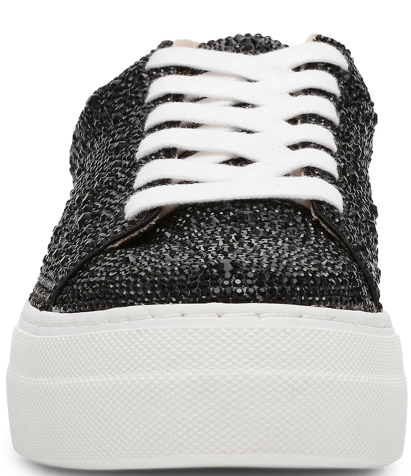 Blue by Betsey Johnson Sidny Rhinestone Embellished Family Matching Platform Lace Up Sneakers