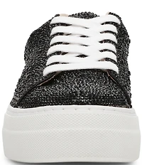 Blue by Betsey Johnson Sidny Rhinestone Embellished Family Matching Platform Lace Up Sneakers