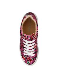 Blue by Betsey Johnson Sidny Rose Print Rhinestone Platform Sneakers