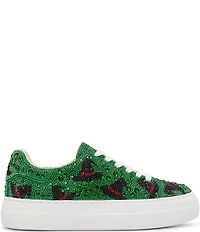 Blue by Betsey Johnson Sidny Witch Hat Print Rhinestone Platform Sneakers