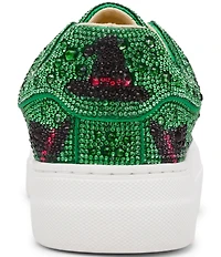 Blue by Betsey Johnson Sidny Witch Hat Print Rhinestone Platform Sneakers