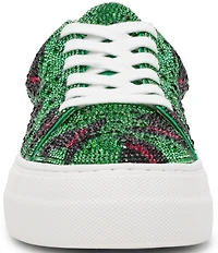 Blue by Betsey Johnson Sidny Witch Hat Print Rhinestone Platform Sneakers