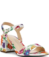 Blue by Betsey Johnson Tamy Floral Pearl Embellished Dress Sandals