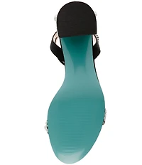 Blue by Betsey Johnson Tina Satin Pearl Ornamented Dress Sandals