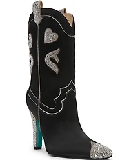 Blue by Betsey Johnson Toby Rhinestone Embellished Western Boots