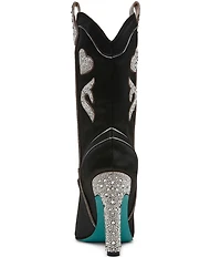 Blue by Betsey Johnson Toby Rhinestone Embellished Western Boots