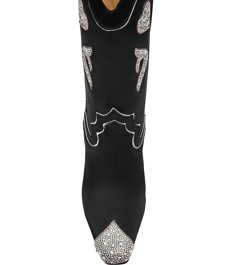 Blue by Betsey Johnson Toby Rhinestone Embellished Western Boots