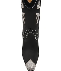 Blue by Betsey Johnson Toby Rhinestone Embellished Western Boots