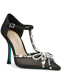 Blue by Betsey Johnson Vanna Rhinestone Bow Pumps